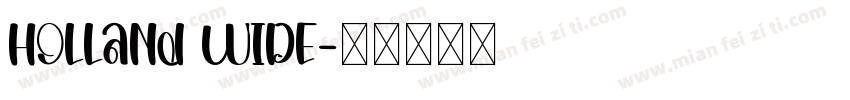 Holland WIDE字体转换